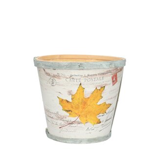 4A Holz-Blumentopf Pflanzkasten “Blad” | Farbe: Gelb | Durchmesser 17 centimeter | Höhe 15 centimeter | Pro 10 Blumentöpfe