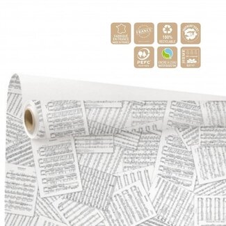 4A Papier en rouleau “Recital” | Couleur: Noir | Largeur 80 centimètres | Longueur 40 mètres | Par rouleau
