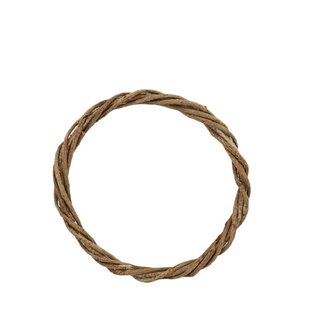 4A Gedroogde Gevlochten Twijg Ring | Kleur: Bruin | Droogdecoratie | Diameter 30 centimeter | Dikte 3 centimeter | Per ring