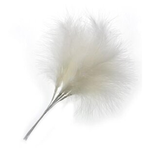4A Feather Hairpin | Colour: Champagne-coloured | Length 25 centimeter | Per 6 hairpins