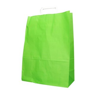 4A Papieren Cadeautassen | Kleur: Lichtgroen | Lengte 32 centimeter | Breedte 15 centimeter | Hoogte 43 centimeter | Per 50 tassen