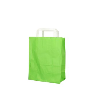 4A Papieren Cadeautassen | Kleur: Lichtgroen | Lengte 22 centimeter | Breedte 11 centimeter | Hoogte 28 centimeter | Per 50 tassen