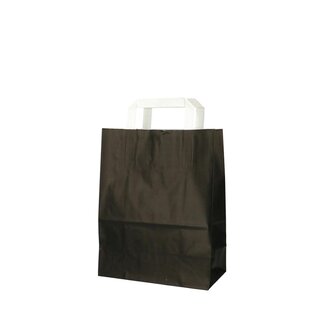 4A Papieren Cadeautassen | Kleur: Zwart | Lengte 22 centimeter | Breedte 11 centimeter | Hoogte 28 centimeter | Per 50 tassen