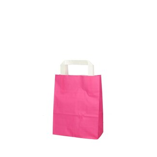 4A Papieren Cadeautassen | Kleur: Fuchsia | Lengte 18 centimeter | Breedte 8 centimeter | Hoogte 23 centimeter | Per 50 tassen