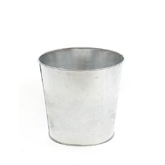 4A Zink-Blumentopf Pflanzentopf | Farbe: Silberfarben | Durchmesser 18 centimeter | Höhe 17 centimeter | Pro 10 Blumentöpfe