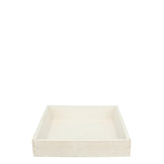 4A Wooden Tray | Colour: Natural White | Length 20 centimetre | Width 20 centimetre | Height 4 centimetre | Per 4 trays