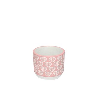 4A Ceramic Flowerpot “Adore” | Colour: Pink | Diameter 10.5 centimetre | Height 9.5 centimetre | Per 6 flower pots