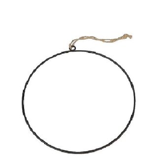 4A Eiserner Ringaufhänger | Farbe: Schwarz | Durchmesser 40 centimeter | Pro 10 Ringe