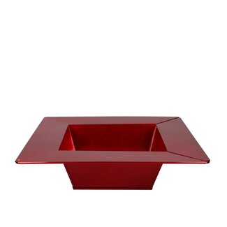 4A Coupelle en zinc Pot de fleur Pot de plante | Couleur: Rouge | Diamètre 15 - 25 centimeter | Hauteur 7 centimeter | Par 10 coupelles