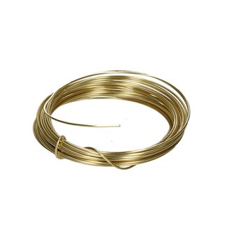 4A Aluminiumdraht | Farbe: goldfarben | Durchmesser 2 millimeter | Länge 12 meter | Gewicht 100 gram | Pro Rolle