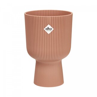 4A Plastic Flowerpot Plant pot with saucer "Vibes" | Colour: Pink | Diameter 14 centimetre | Height 21 centimetre | Per 4 flowerpots