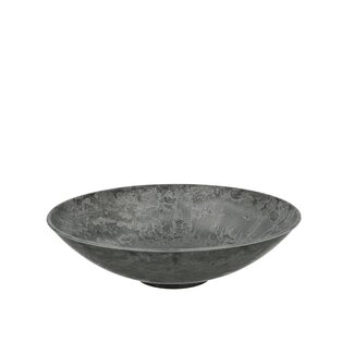 4A Kunststoff Melamin Schale Teller | Farbe: Grau | Durchmesser 25 centimeter | Höhe 7 centimeter | Pro 12 Schalen