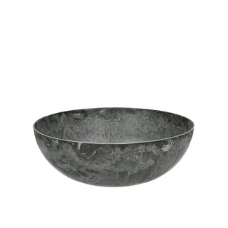 4A Assiette/Plat en mélamine plastique | Couleur: Gris | Diamètre 25 centimeter | Hauteur 9 centimeter | Par 12 saladiers