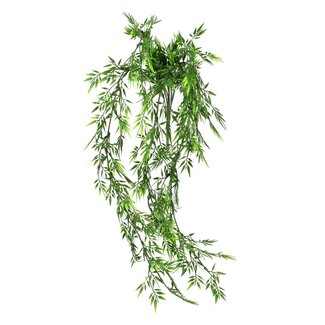 4A Bamboe Blad Klimplant Kunstplant | Kleur: Groen | Lengte ± 88 centimeter | Per kunstplant