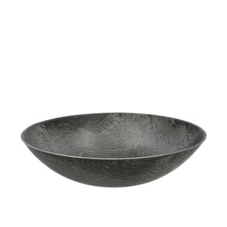 4A Plastique Mélamine Bol Assiette | Couleur: Gris | Diamètre 28 centimètre | Hauteur 8 centimètre | Par 12 bols