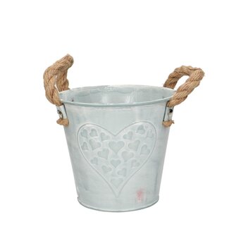 4A Pot à fleurs en zinc “Max” | Couleur: Gris | Diamètre 13 centimeter | Hauteur 12 centimeter | Par 10 pots à fleurs