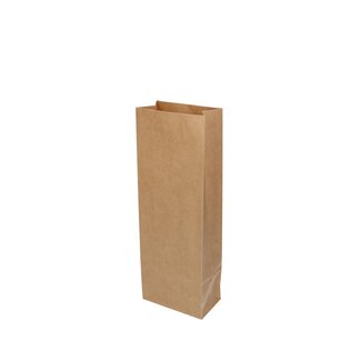 4A Papieren Cadeautassen | Kleur: Bruin | Lengte 10 centimeter | Breedte 5.5 centimeter | Hoogte 28.5 centimeter | Per 100 tassen