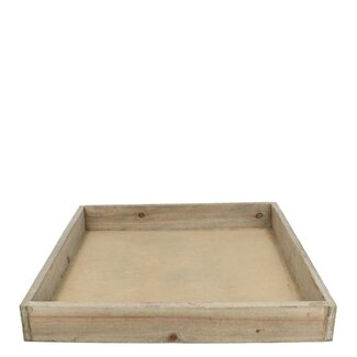 4A Houten Dienblad | Kleur: Lichtbruin | Lengte 30 centimeter | Breedte 30 centimeter | Hoogte 4 centimeter | Per 4 dienbladen