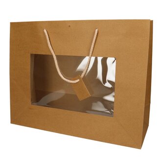 4A Cadeautassen “Chic” | Kleur: Bruin | Lengte 40 centimeter | Breedte 15 centimeter | Hoogte 31 centimeter | Per 12 tassen