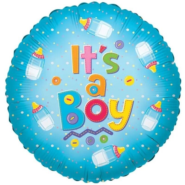 Party! Balloon “It’s a Boy” | Colour: Blue | Diameter 45 centimetre | Per 10 balloons