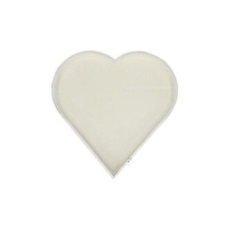4A Plateau en bois en forme de cœur | Couleur: Blanc naturel | Diamètre 30 centimeter | Hauteur 3 centimeter | Par 4 plateaux