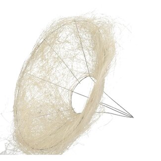 4A Support de bouquet Sisal | Couleur: Crème | Diamètre 30 centimètre | Par 10 supports de bouquet