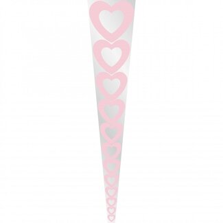 4A Hoes voor enkele Roos “Heart” | Kleur: Roze | Lengte 60 centimeter | Breedte 14 centimeter | Hoogte 13 centimeter | Per 50 hoezen