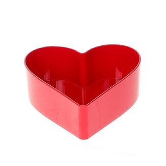 4A Mélamine Cœur | Couleur: Rouge | Longueur 22 centimeter | Largeur 20 centimeter | Hauteur 7.5 centimeter | Par 10 cœurs