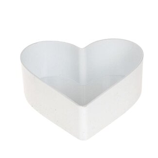 4A Melamin Herz | Farbe: Natuurlijk Weiß | Länge 22 centimeter | Breite 20 centimeter | Höhe 7.5 centimeter | Pro 10 Herzen