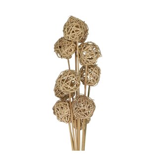 4A Rotan Bal op stok | Kleur: Bruin | Brunchbal Bijsteker | Diameter 5 centimeter | Lengte ± 50 centimeter | Per 10 bijstekers