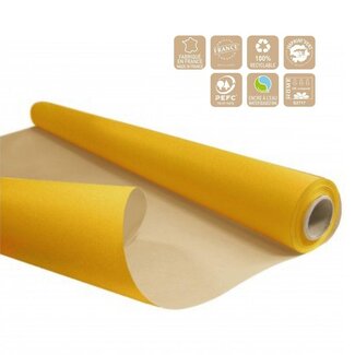 4A Tweezijdig Papier op rol | Kleur: Geel Bruin | Breedte 80 centimeter | Lengte 50 meter | 60 gram/m2 | Per rol