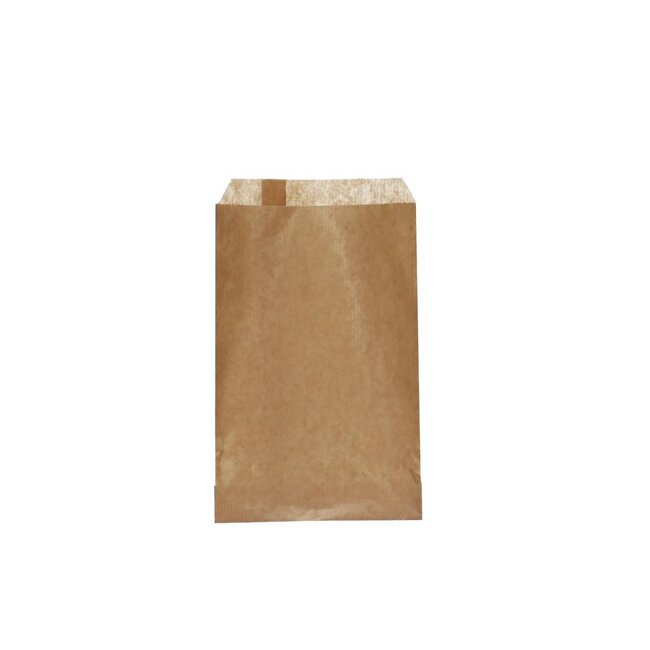 Papieren Cadeautassen | Kleur: Bruin | Lengte 12 centimeter | Hoogte 20 centimeter | Per 100 tassen