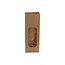 Papieren Cadeautassen met venster | Kleur: Bruin | Breedte 6 - 10 centimeter | Hoogte 28 centimeter | Per 100 tassen