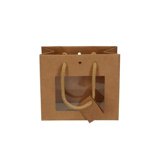 4A Cadeautassen “Chic” | Kleur: Bruin | Lengte 8 centimeter | Breedte 16 centimeter | Hoogte 14 centimeter | Per 12 tassen