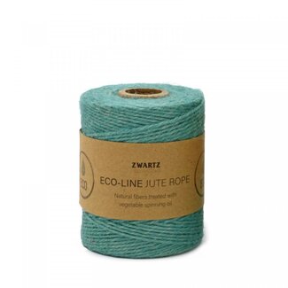 4A Jute Touw Draad | Kleur: Turquoise | Diameter 3 millimeter | Lengte 160 meter | Per rol