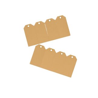 4A Étiquette de prix Carte | Couleur: Marron | Largeur 5.5 centimètre | Hauteur 11 centimètre | Par 250 étiquettes