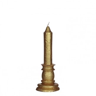 4A Bougie pour chandelier | Couleur: Doré | Diamètre 7.5 centimeter | Hauteur 20 centimeter | Par 4 bougies