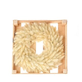 4A Couronne de Lagurus séchée | Couleur: Blanc naturel | Diamètre 30 centimeter | Par couronne