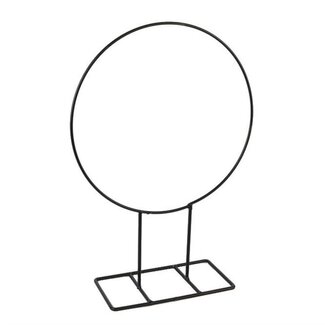 4A IJzeren Ring met voet | Kleur: Zwart | Diameter 28 centimeter | Hoogte 40 centimeter | Per 8 ringen