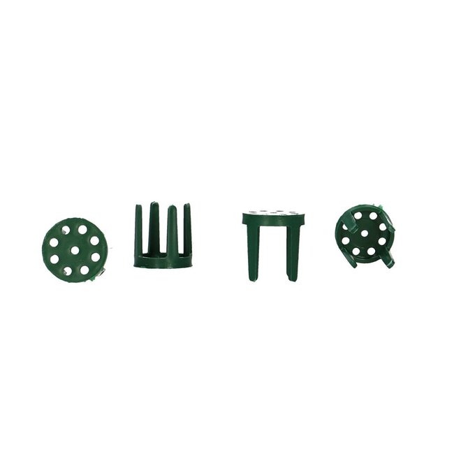 Oasis porte-épingles avec bande adhésive | Couleur: Vert foncé | Longueur 3 centimeter | Largeur 3 centimeter | Par 100 porte-épingles