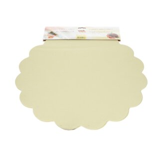 4A Textiel Blumella non woven | Kleur: Crèmekleurig | Diameter 44 centimeter | Per 25 vellen