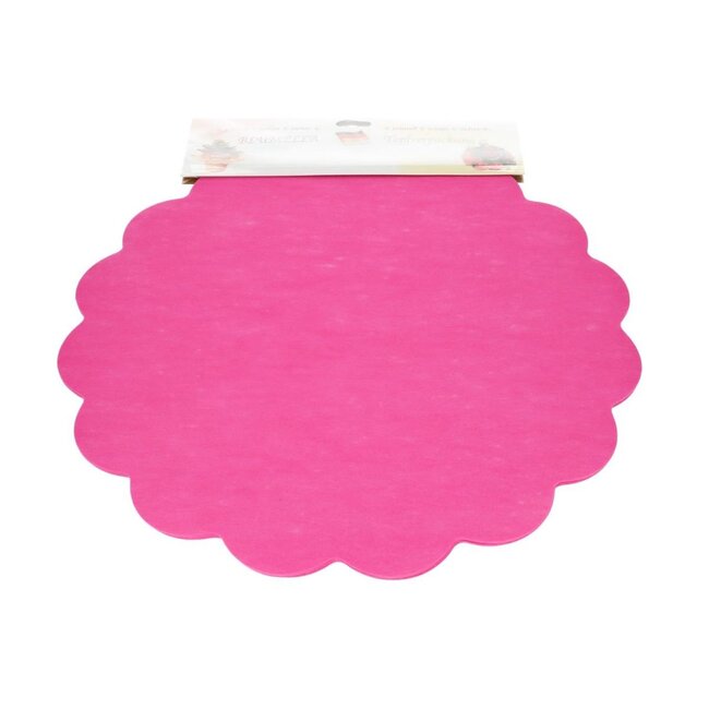 Textile Blumella non woven | Colour: Fuchsia | Diameter 44 centimetre | Per 25 sheets