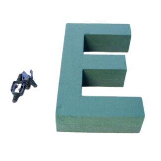 4A Oasis Floral foam Letter “E” | Colour: Green | Height 31 centimetre | Per letter