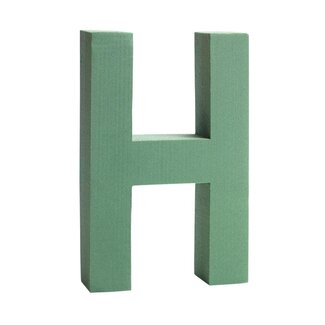 4A Oasis Steckschwamm Buchstabe “H” | Farbe: Grün | Höhe 31 centimeter | Pro Buchstabe