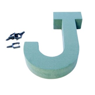 4A Oasis floral foam Letter “J” | Colour: Green | Height 31 centimetre | Per letter