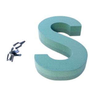 4A Oasis mousse florale Lettre “S” | Couleur: Vert | Hauteur 31 centimeter | Par lettre