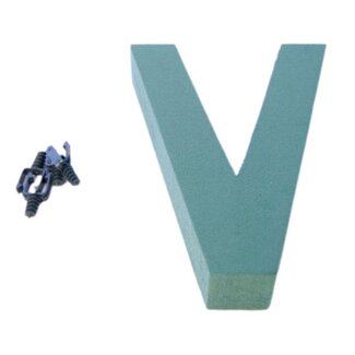 4A Oasis mousse florale Lettre “V” | Couleur: Vert | Hauteur 31 centimeter | Par lettre