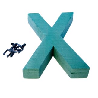 4A Oasis floral foam Letter “X” | Colour: Green | Height 31 centimetre | Per letter