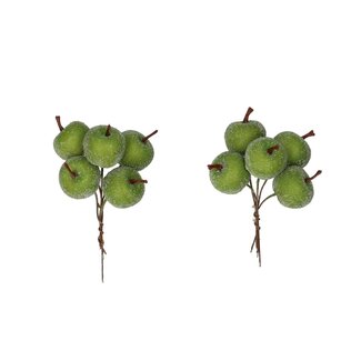 4A Apple Pick | Colour: Frosted Apple Green | Diameter 3 centimetre | Per 20 picks