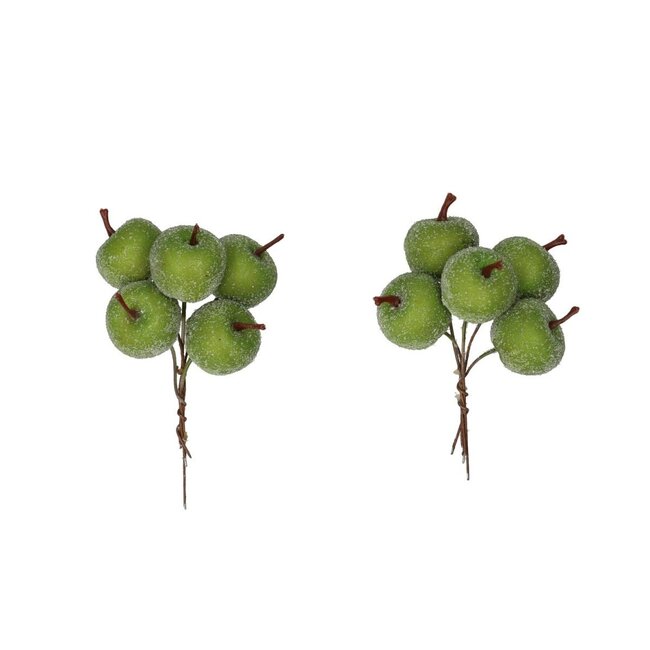 Pique Pomme | Couleur: vert pomme givré | Diamètre 3 centimeter | Par 20 piques